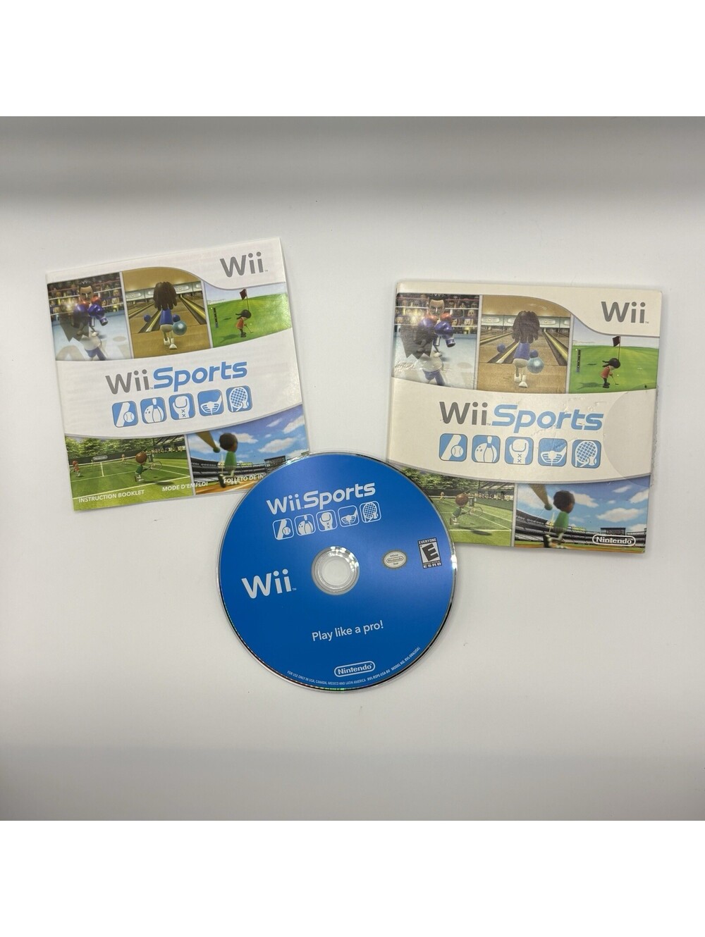 Wii Sports (Nintendo Wii, 2006) Sleeve CIB Complete Tested & Working